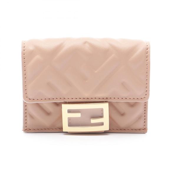 Fendi Wallet Pink Leather Tri - Picture 1 of 5
